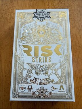 Avalon Risk Strike Board Game - White & Gold Accents